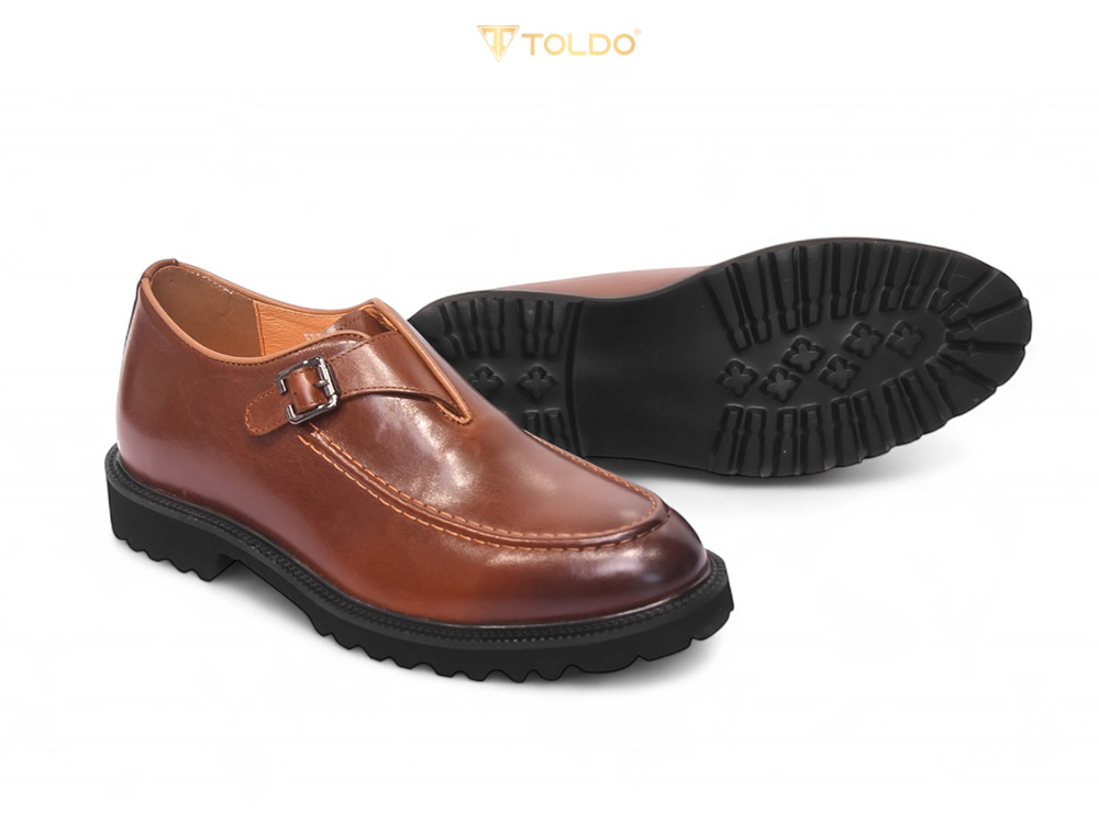 Giày cao 7cm đế eva siêu nhẹ da thật 10